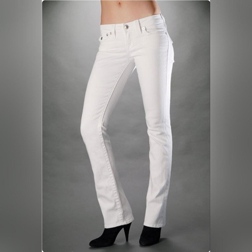 True Religion Julie Skinny Jeans Size 24 White Zip Fly 5-Pocket - Picture 1 of 8